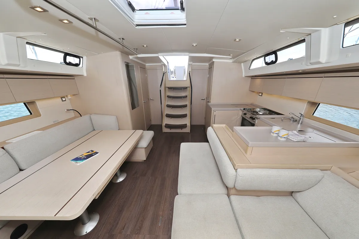 Salon of Jupiter, a Beneteau Oceanis 51.1 sailboat at Grad Biograd na Moru, Croatia