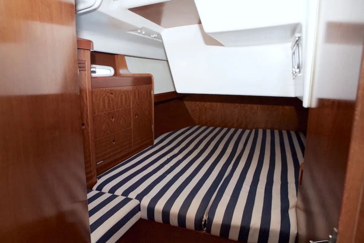 Cabin on Mosca, a Beneteau First 47.7 sailboat at Skradin, Croatia