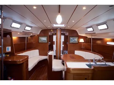 Salon of Mosca, a Beneteau First 47.7 sailboat at Skradin, Croatia
