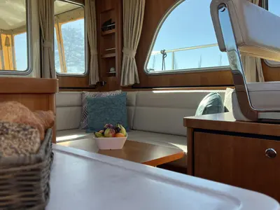 Salon of Liberty, a Linssen Grand Sturdy 40.0 Sedan motorboat at Heukelum, Netherlands