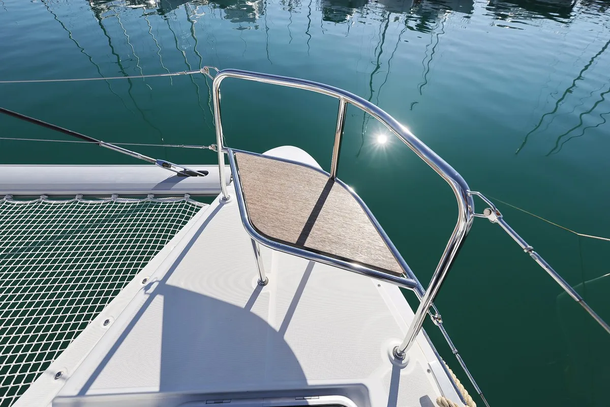 Deck of Guilty Pleasure, a Lagoon 46 catamaran at Općina Sukošan, Croatia