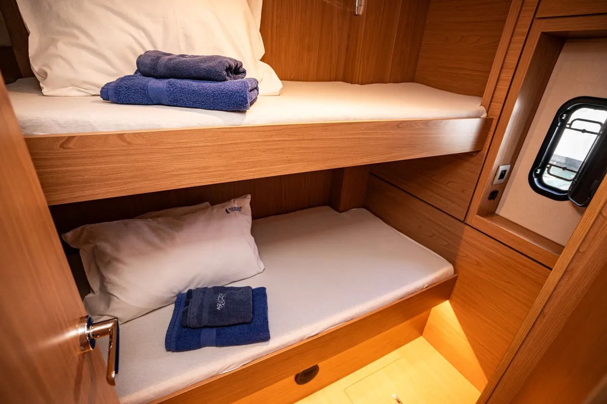 Cabin on Love Story, a Bali 4.6 catamaran at Pirovac, Croatia