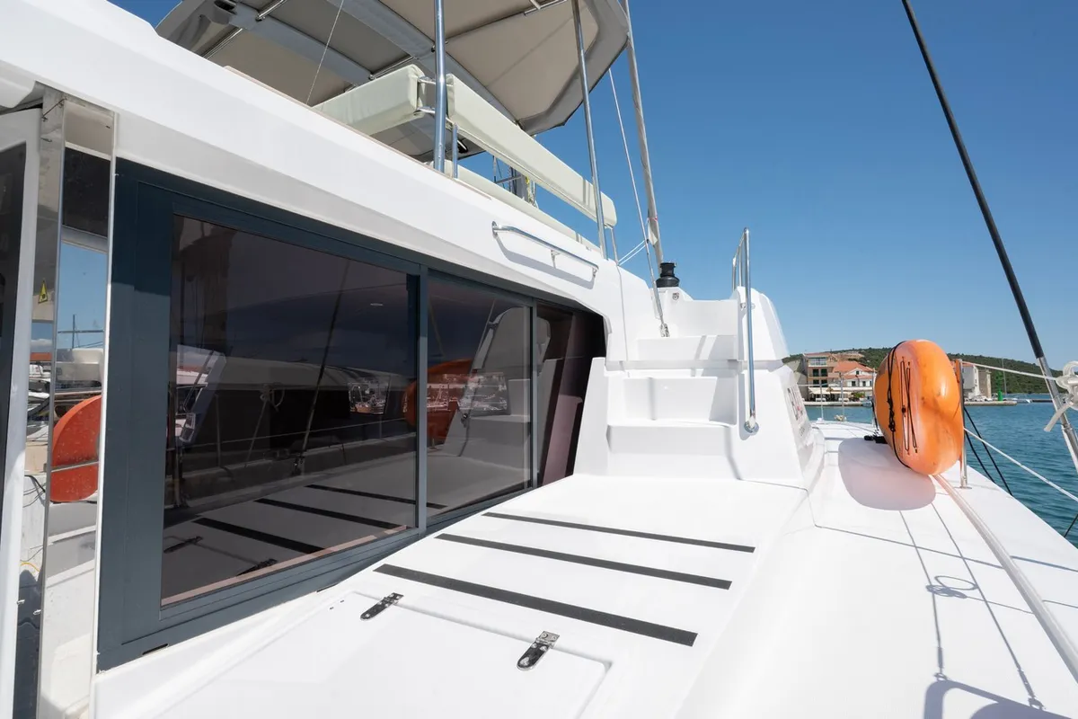 Exterior view of Love Story, a Bali 4.6 catamaran at Pirovac, Croatia