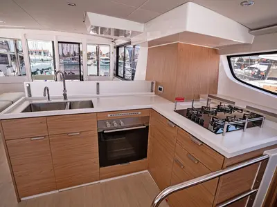 Galley of Love Story, a Bali 4.6 catamaran at Pirovac, Croatia