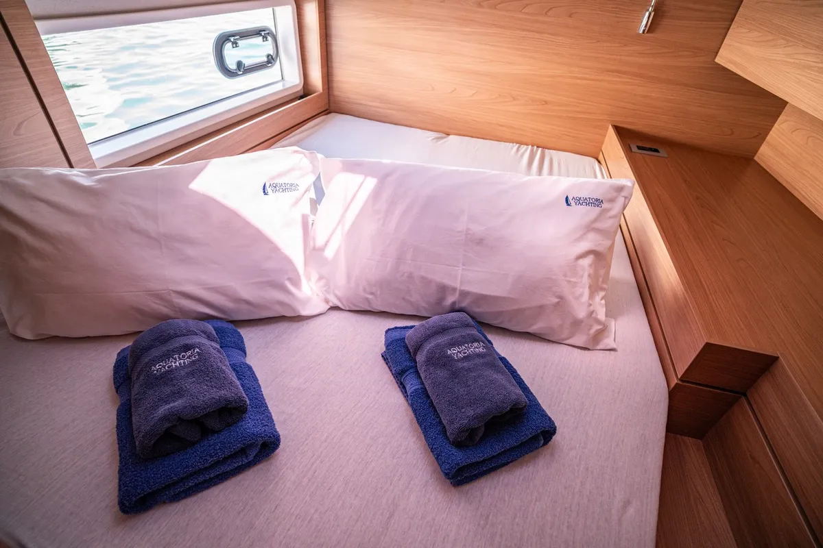 Cabin on Love Story, a Bali 4.6 catamaran at Pirovac, Croatia
