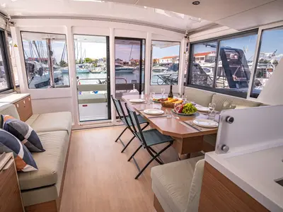 Salon of Love Story, a Bali 4.6 catamaran at Pirovac, Croatia