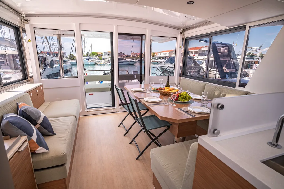 Salon of Love Story, a Bali 4.6 catamaran at Pirovac, Croatia