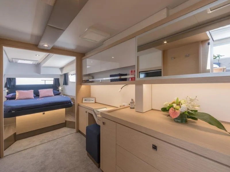 Cabin on Fountaine Pajot Saona 47, a catamaran at Kaštela, Croatia