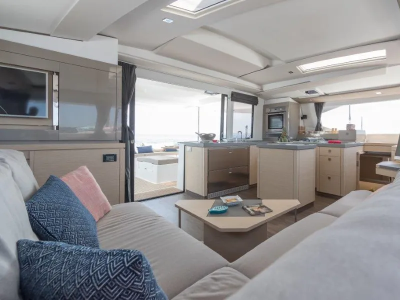 Galley of Fountaine Pajot Saona 47, a catamaran at Kaštela, Croatia