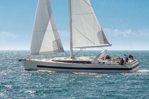Exterior view of Olga V, a Beneteau Oceanis Yacht 62 - 3 + 1 sailboat at Grad Kaštela, Croatia