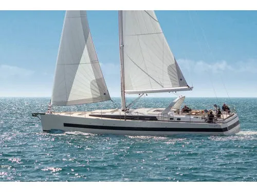 Exterior view of Olga V, a Beneteau Oceanis Yacht 62 - 3 + 1 sailboat at Grad Kaštela, Croatia