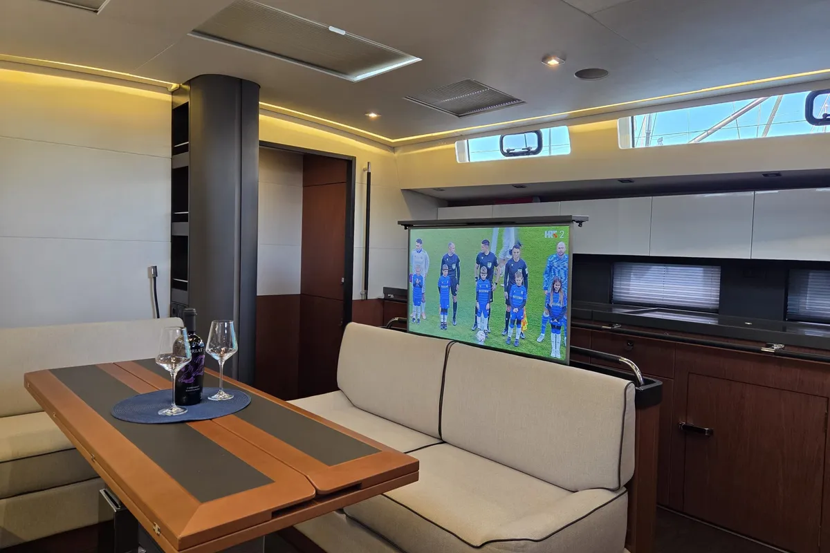 Salon of Olga V, a Beneteau Oceanis Yacht 62 - 3 + 1 sailboat at Grad Kaštela, Croatia