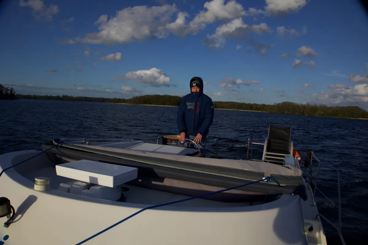 Cockpit of Ariadne, a Gulet Tarpon 42 TP motorboat at Lübz, Germany