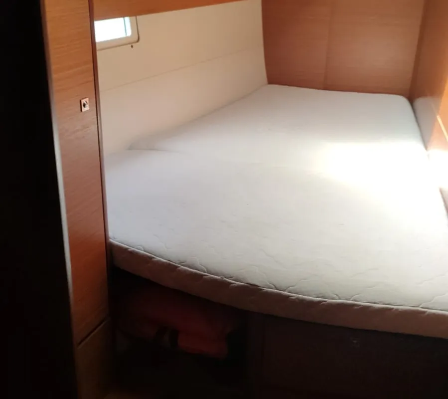Cabin on Pinacolada, a Dufour 460 GL sailboat at Milazzo, Italy