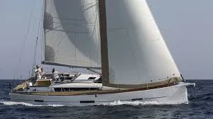 Exterior view of Pinacolada, a Dufour 460 GL sailboat at Milazzo, Italy