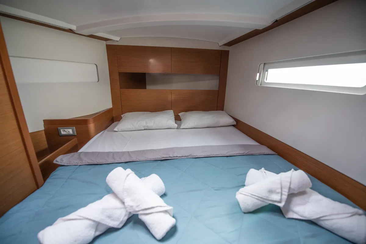 Alaska, a Jeanneau Sun Odyssey 410 sailboat at Municipal Unit of Ellomenos, Greece