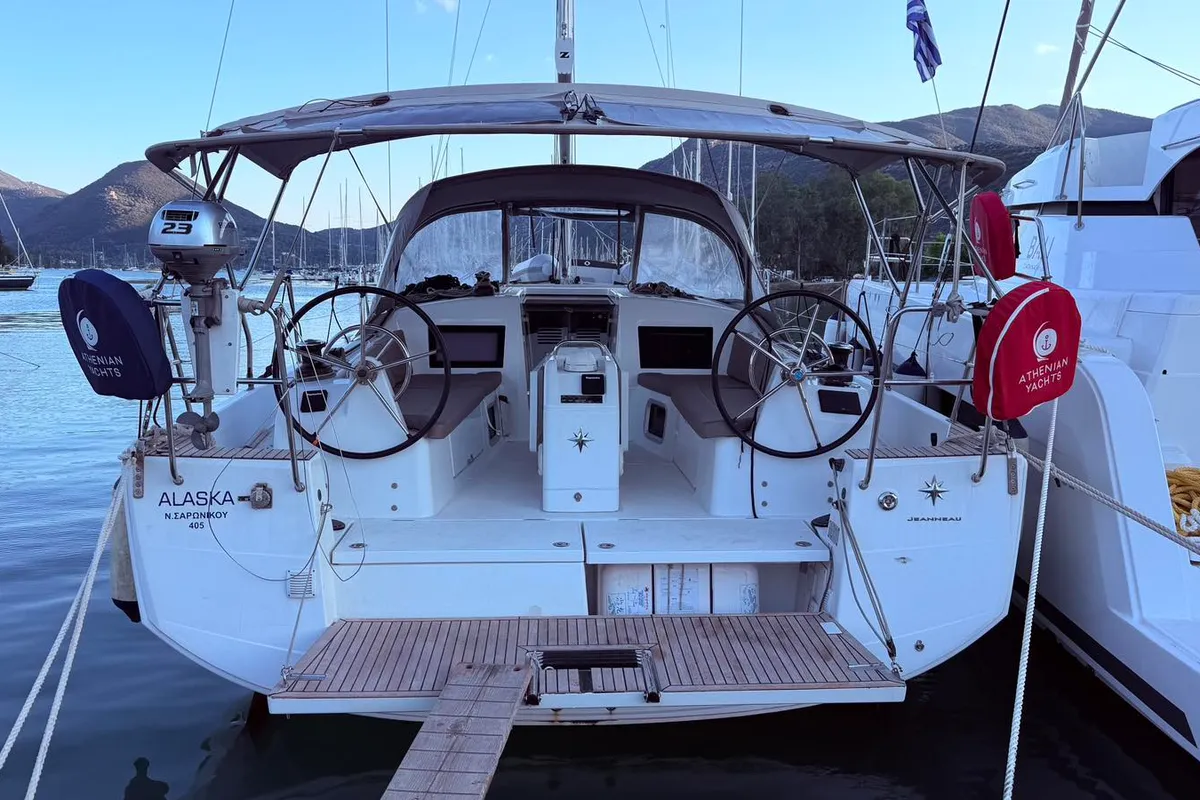 Alaska, a Jeanneau Sun Odyssey 410 sailboat at Municipal Unit of Ellomenos, Greece
