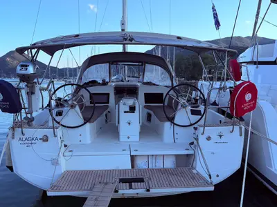Alaska, a Jeanneau Sun Odyssey 410 sailboat at Municipal Unit of Ellomenos, Greece