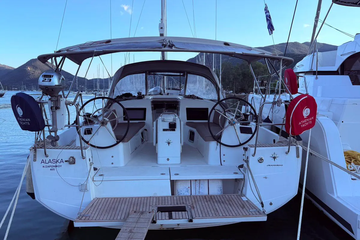 Alaska, a Jeanneau Sun Odyssey 410 sailboat at Municipal Unit of Ellomenos, Greece