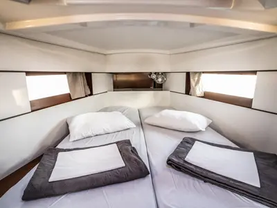 Cabin on Rania, a Beneteau Oceanis 38.1 sailboat at Athens, Greece