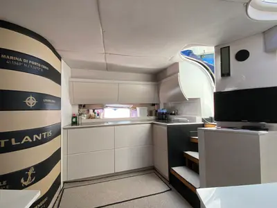 Galley of Lia, a Azimut Atlantis 55 motor yacht at Pallini, Greece