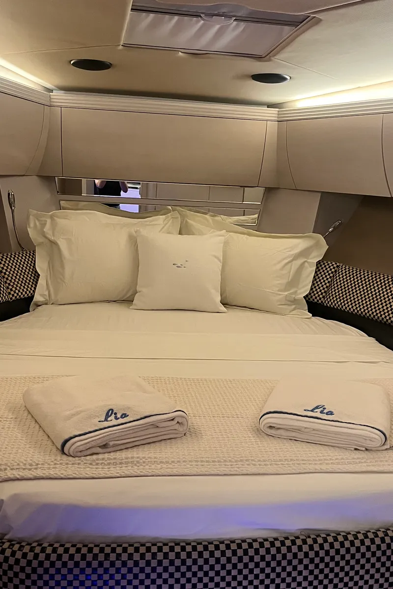 Cabin on Lia, a Azimut Atlantis 55 motor yacht at Pallini, Greece