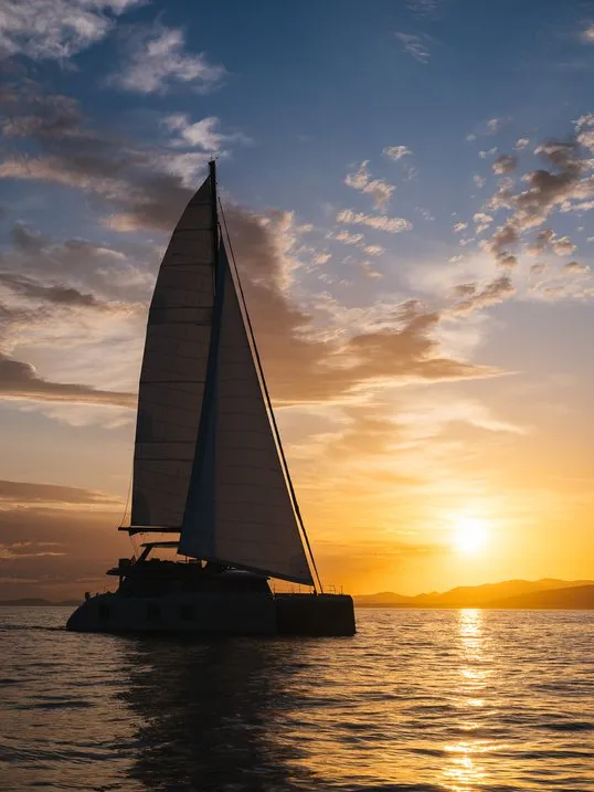 Exterior view of Sunreef 70, a catamaran at Kaštela, Croatia
