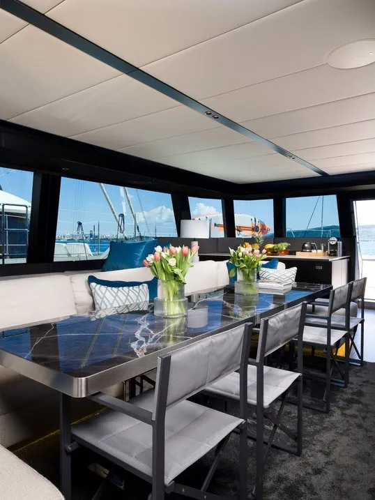 Salon of Sunreef 70, a catamaran at Kaštela, Croatia
