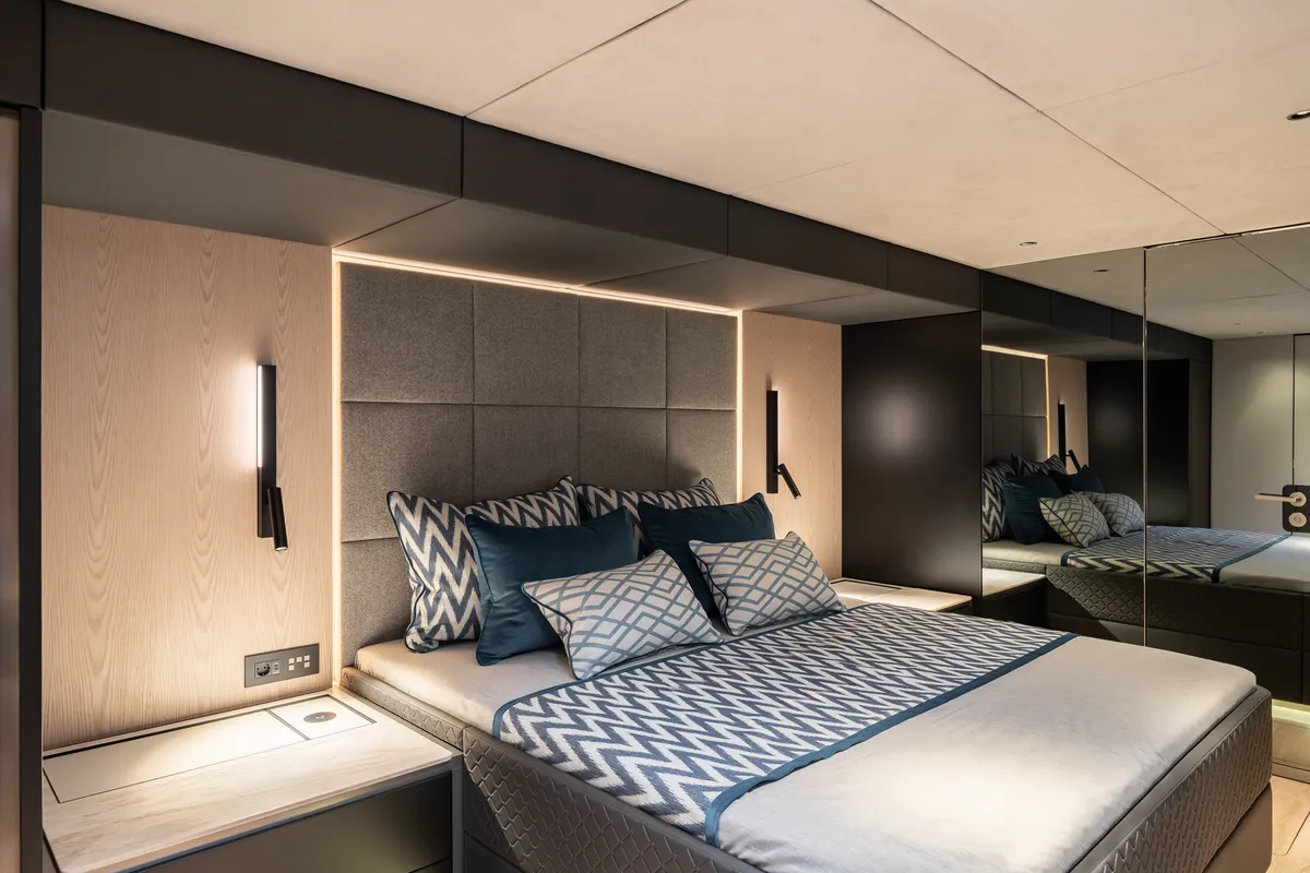 Cabin on Sunreef 70, a catamaran at Kaštela, Croatia