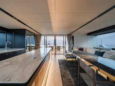 Galley of Sunreef 70, a catamaran at Kaštela, Croatia