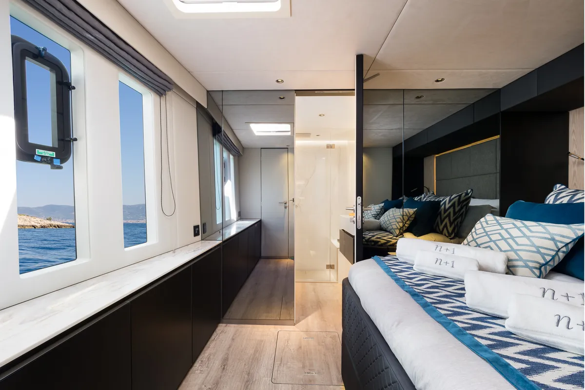 Cabin on Sunreef 70, a catamaran at Kaštela, Croatia
