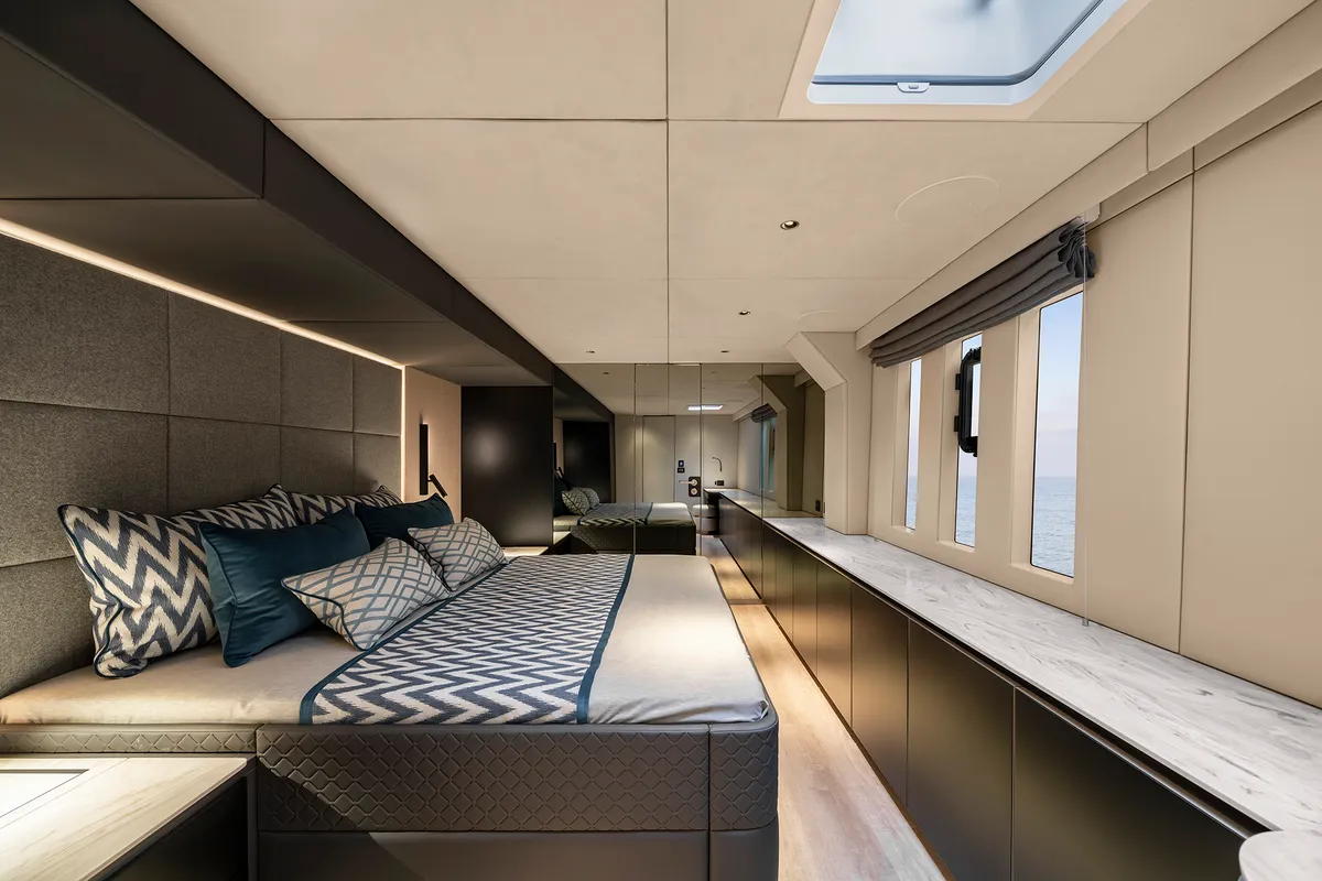 Cabin on Sunreef 70, a catamaran at Kaštela, Croatia