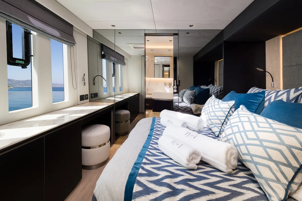 Cabin on Sunreef 70, a catamaran at Kaštela, Croatia