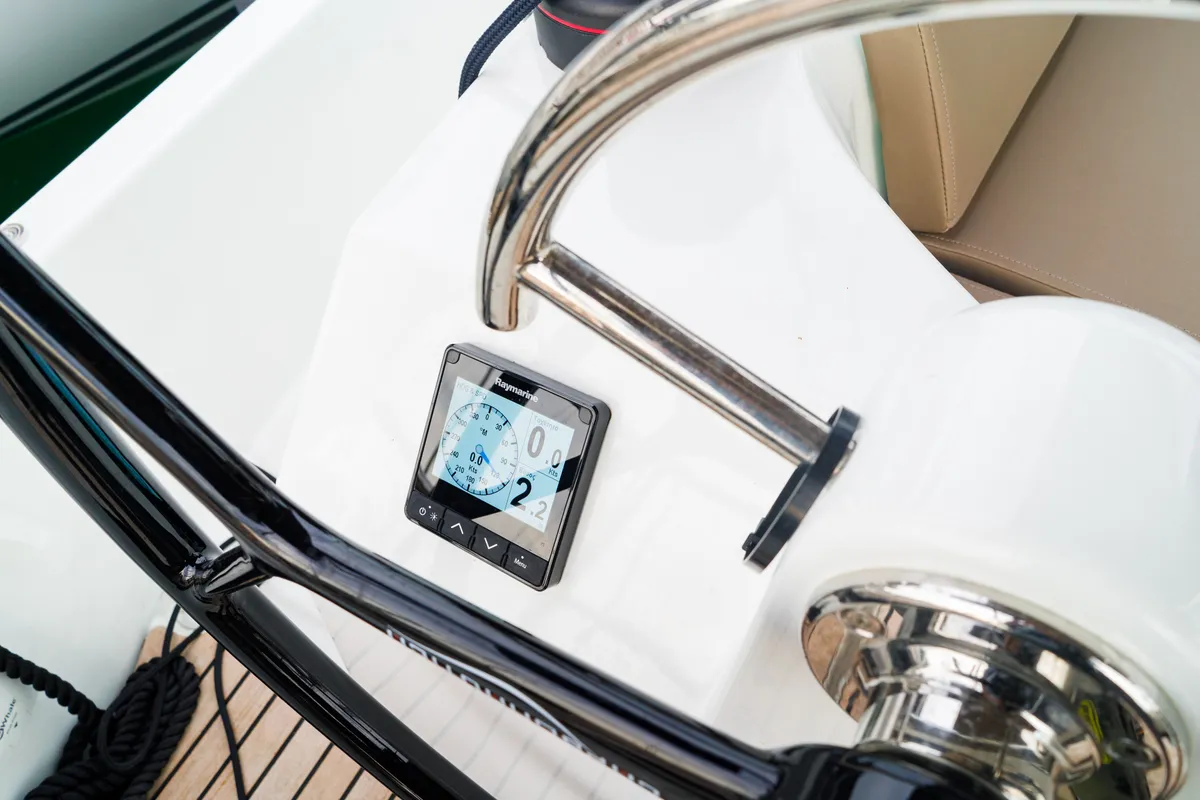 Cockpit of Aquamarine, a Jeanneau Sun Odyssey 410 sailboat at Municipal Unit of Lefkada, Greece