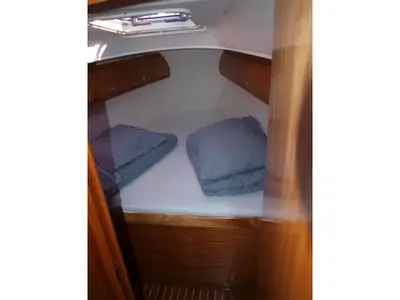 Cabin on Sea Star, a Bavaria 32 Cruiser sailboat at Primošten, Croatia