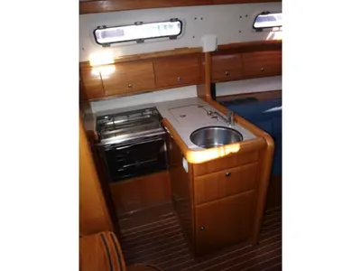 Galley of Sea Star, a Bavaria 32 Cruiser sailboat at Primošten, Croatia