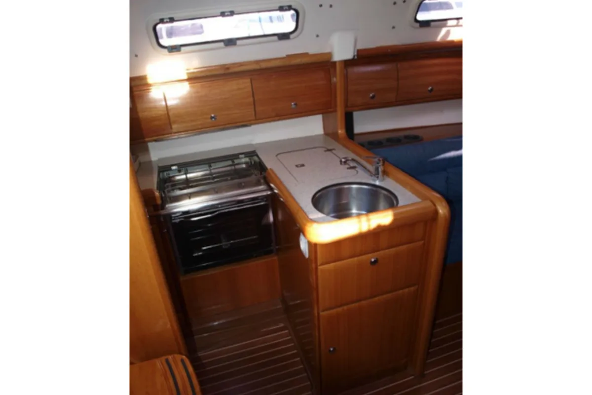 Galley of Sea Star, a Bavaria 32 Cruiser sailboat at Primošten, Croatia