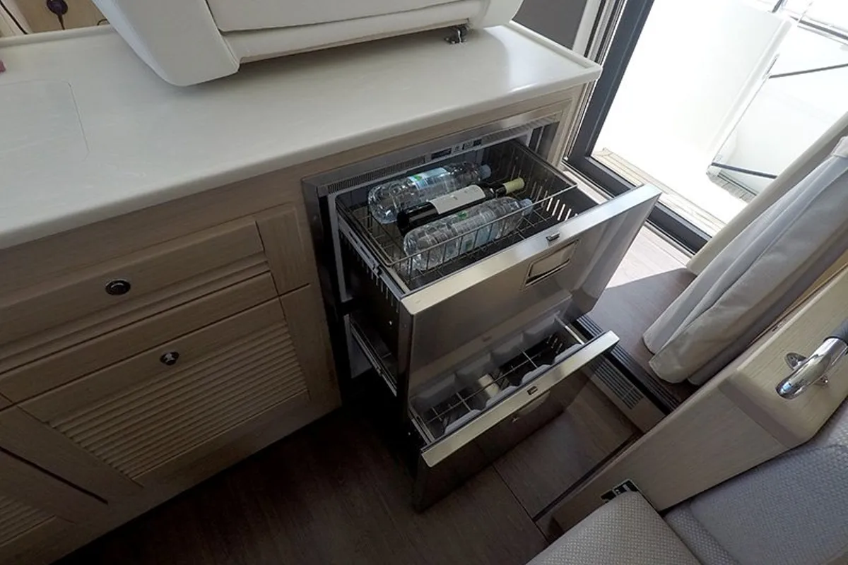 Galley of Ocean Dreamer, a Beneteau Swift Trawler 47 motor yacht at Grad Šibenik, Croatia