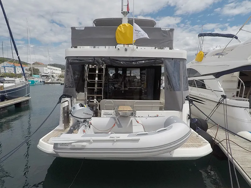 Ocean Dreamer, a Beneteau Swift Trawler 47 motor yacht at Grad Šibenik, Croatia