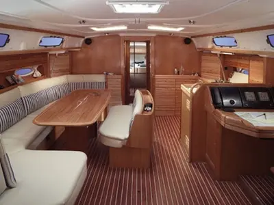 Salon of Lollipop, a Bavaria 50 sailboat at Municipal Unit of Lefkada, Greece