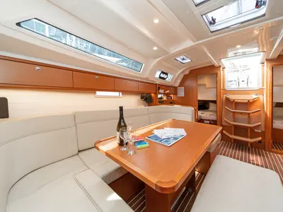 Salon of Laertis, a Bavaria Cruiser 41 sailboat at Volos, Greece