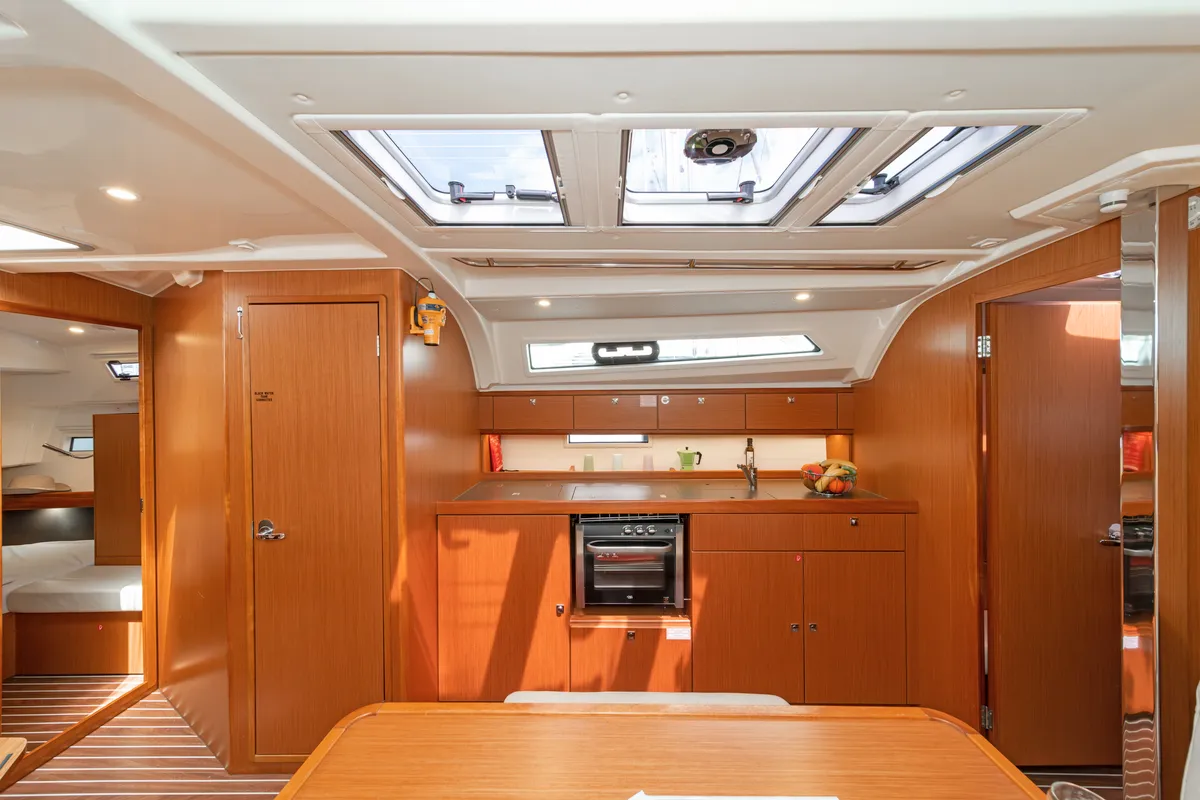 Galley of Laertis, a Bavaria Cruiser 41 sailboat at Volos, Greece