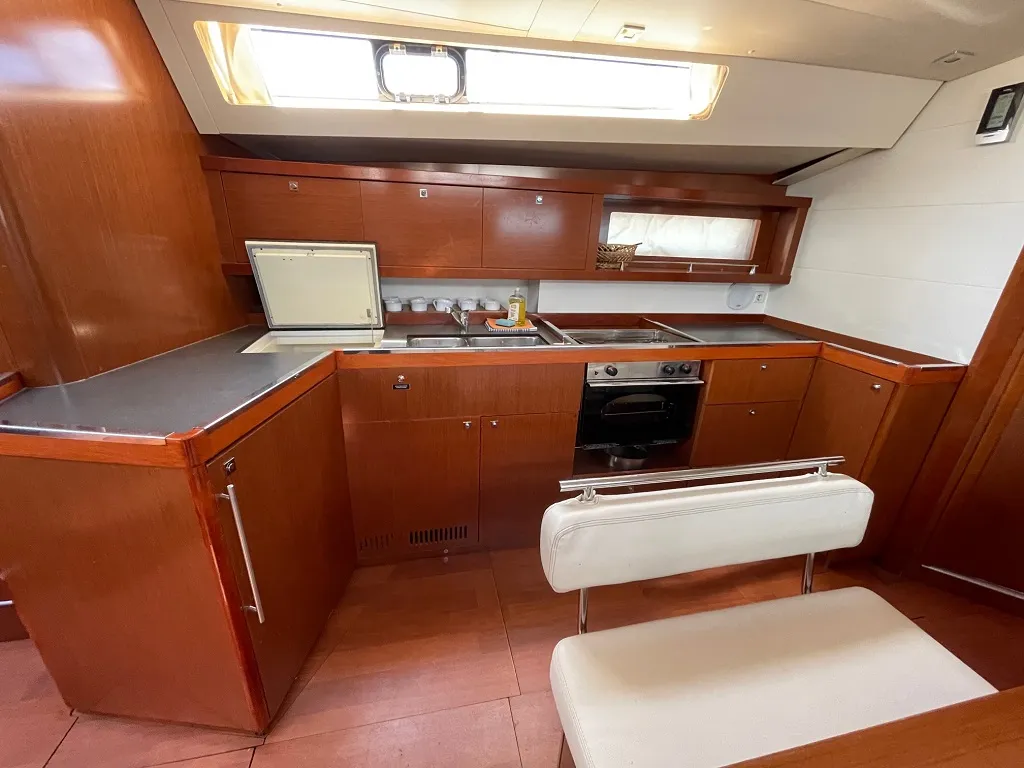 Galley of Golden Dreams, a Beneteau Oceanis 45 sailboat at Općina Sukošan, Croatia