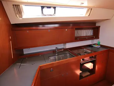 Galley of Golden Dreams, a Beneteau Oceanis 45 sailboat at Općina Sukošan, Croatia