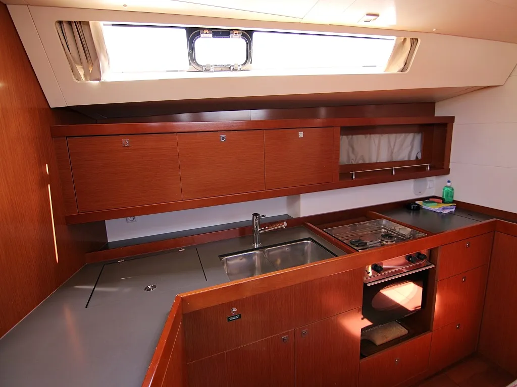 Galley of Golden Dreams, a Beneteau Oceanis 45 sailboat at Općina Sukošan, Croatia