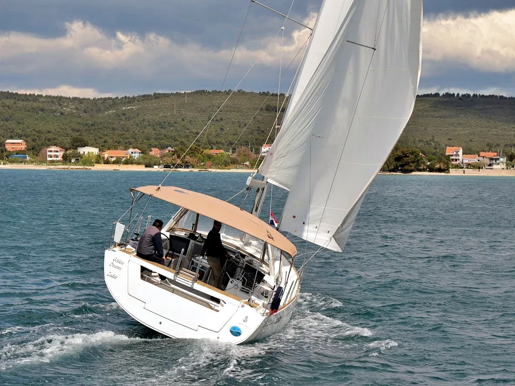 Exterior view of Golden Dreams, a Beneteau Oceanis 45 sailboat at Općina Sukošan, Croatia