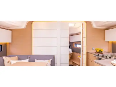 Salon of Sunsail 41.3 Premium Plus, a Dufour 41 sailboat at Dubrovnik, Croatia