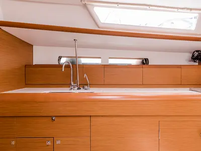 Galley of Odysseus, a Jeanneau Sun Odyssey 479 sailboat at Athens, Greece