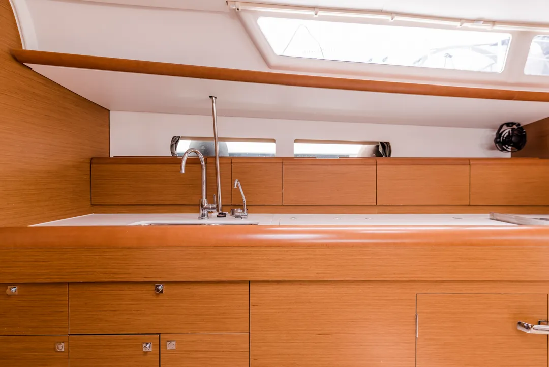 Galley of Odysseus, a Jeanneau Sun Odyssey 479 sailboat at Athens, Greece