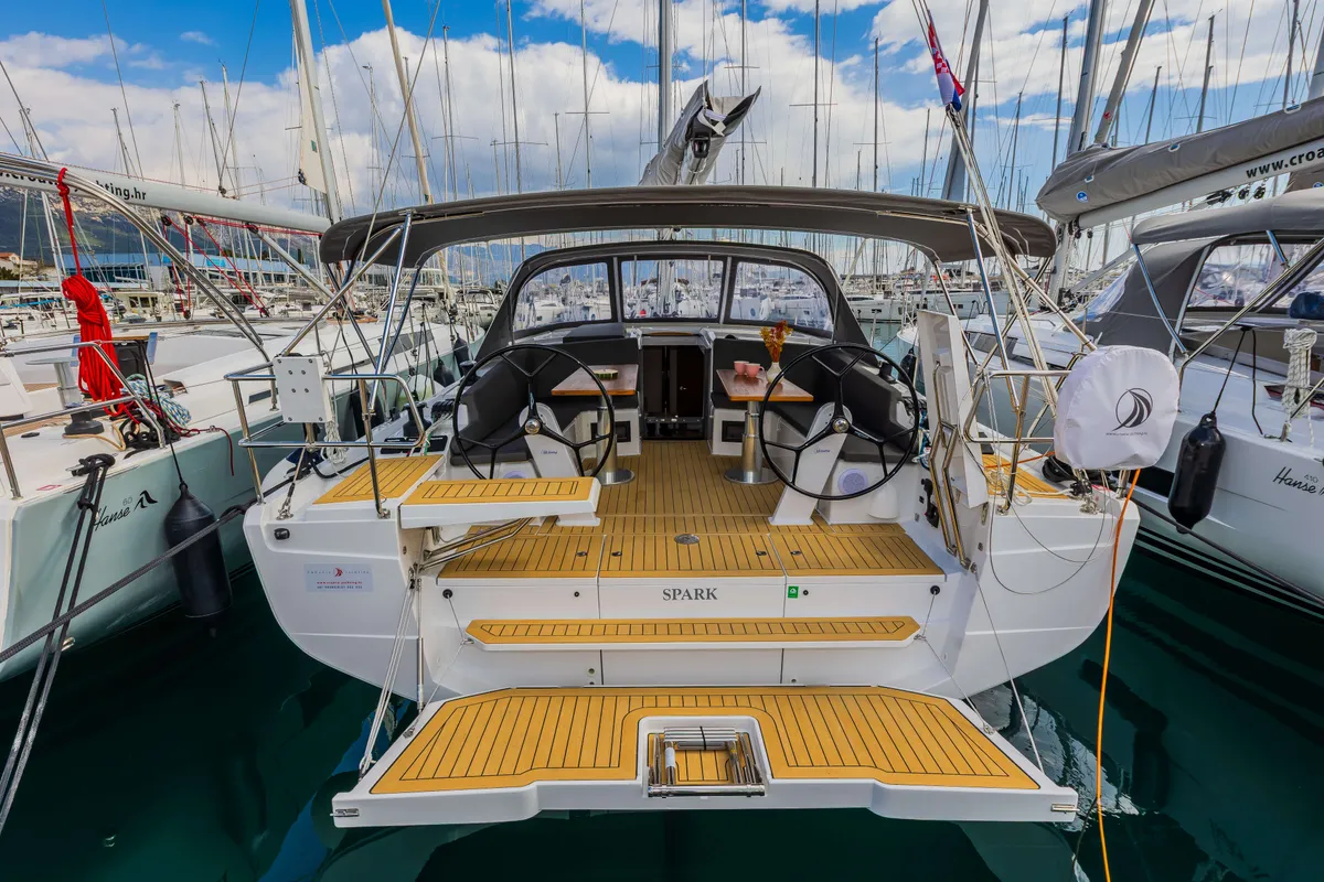 Spark, a Hanse 410 sailboat at Šibenik, Croatia
